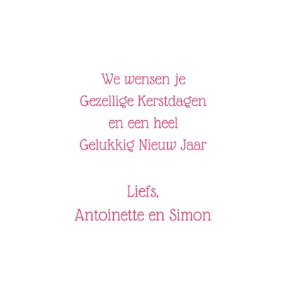Kerstkaart 2 foto's achtergrondkleur binnenzijde aanpasbaar 3