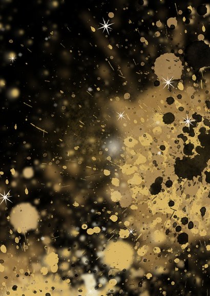 Kerstkaart 2 x foto goud A 2