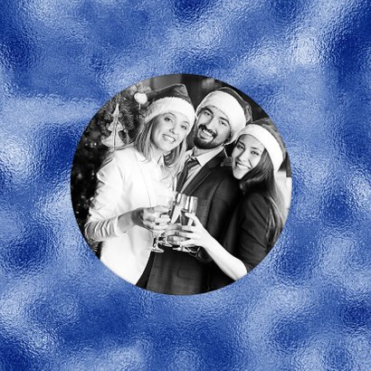 Kerstkaart 2020 grafisch blauw print 2