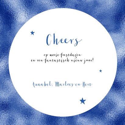 Kerstkaart 2020 grafisch blauw print 3