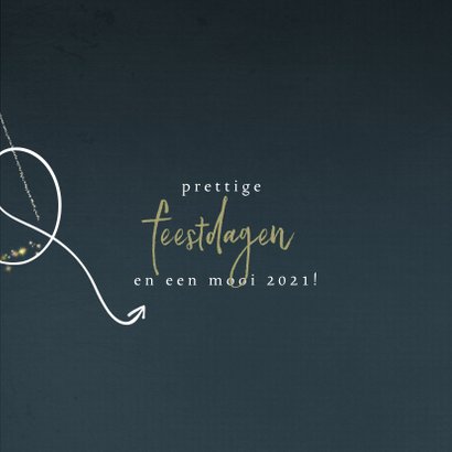 Kerstkaart 2020-2021, met kader van goudkleurige sterretjes 3