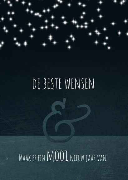 Kerstkaart 2020, donkerblauw, sterretjes en mooie typografie 3