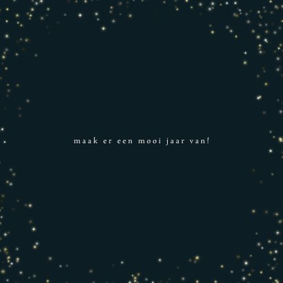 Kerstkaart 2020, goudkleurige sterretjes en leuke typografie 3