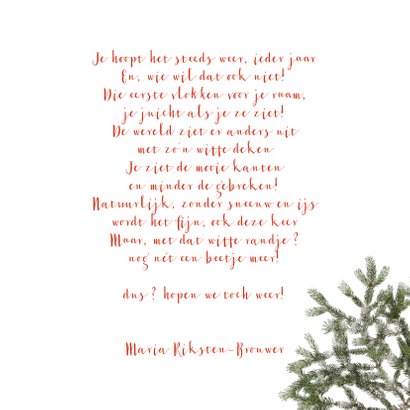 Kerstkaart 2020 winters bos 3