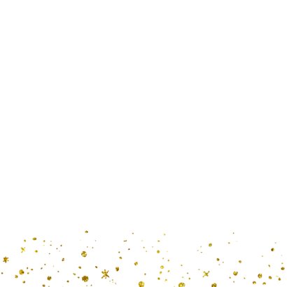 Kerstkaart 2021 Goud Glitter groot Achterkant
