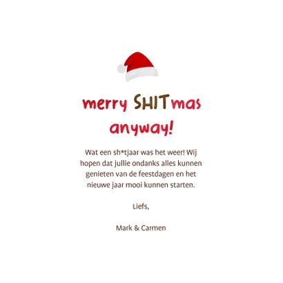 Kerstkaart 2021 still a SHITshow 3
