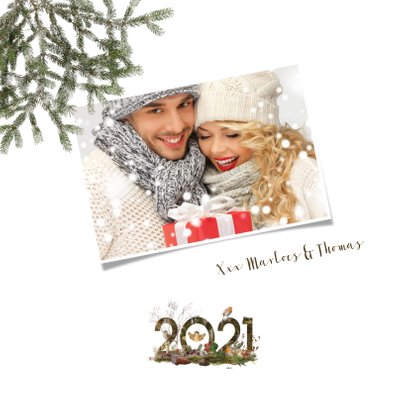 Kerstkaart 2021 winters bos 2