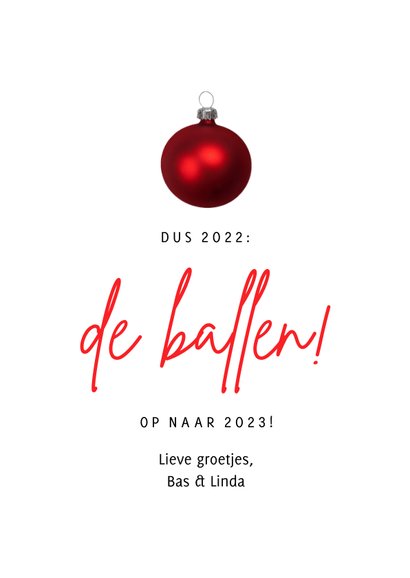 Kerstkaart - 2022 was geen bal aan 3