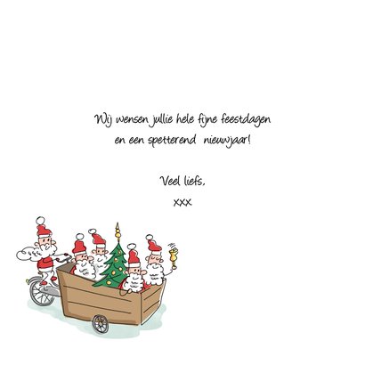 Kerstkaart 2026 foto en met kerstmannen 3