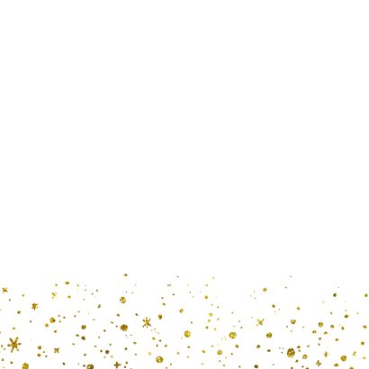 Kerstkaart 2026 Goud Glitter groot 2