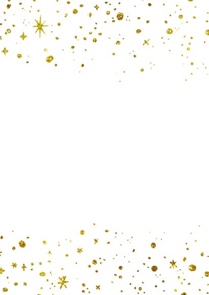 Kerstkaart 2026 Goud letters groot 2
