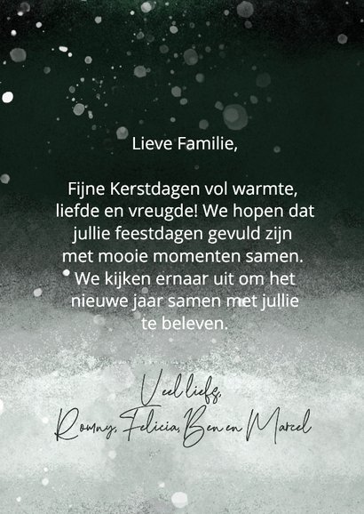 Kerstkaart 2026 goud winterlandschap 3