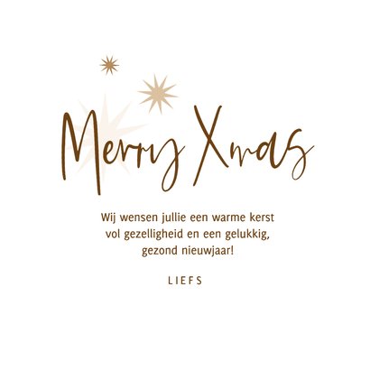 Kerstkaart 2026 modern sprankelend sterren foto champagne 3