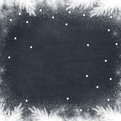 Kerstkaart 2026 trendy ster goud zwart Achterkant