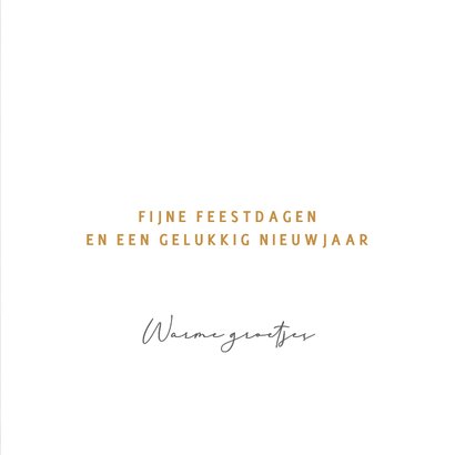 Kerstkaart 2027 gouden kerstballen met foto 3