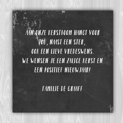 Kerstkaart 4x foto krijtbord RB 3