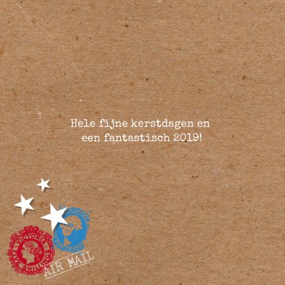 Kerstkaart airmail kraftlook 2