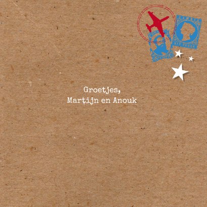 Kerstkaart airmail kraftlook 3