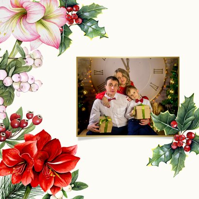 Kerstkaart amaryllissen 2