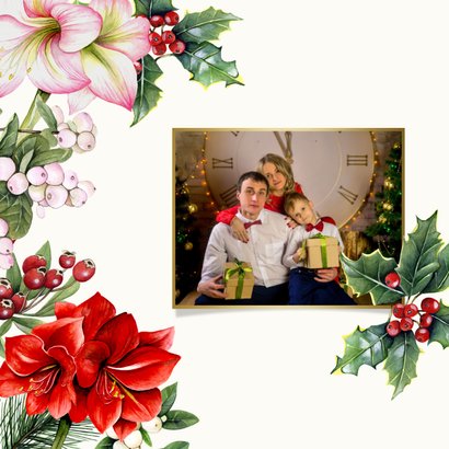 Kerstkaart amaryllissen 2
