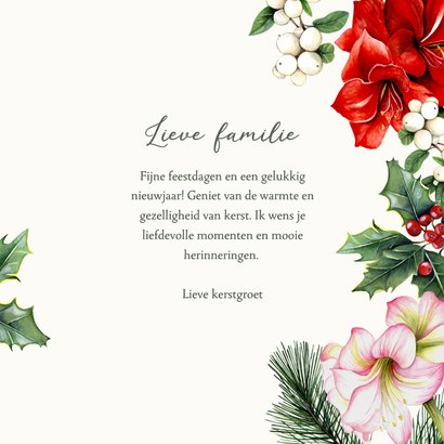 Kerstkaart amaryllissen 3