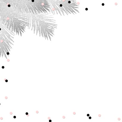 Kerstkaart aquarel en confetti 2