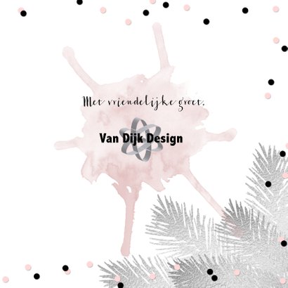 Kerstkaart aquarel en confetti 3