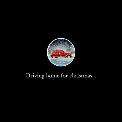 Kerstkaart auto in sneeuw 2023 RB 3