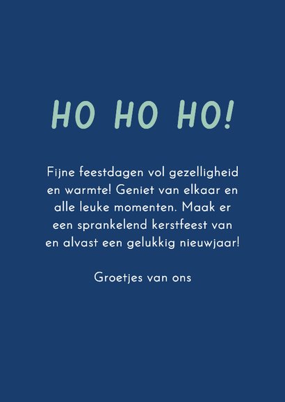 Kerstkaart beer kerstkrans sterren 3