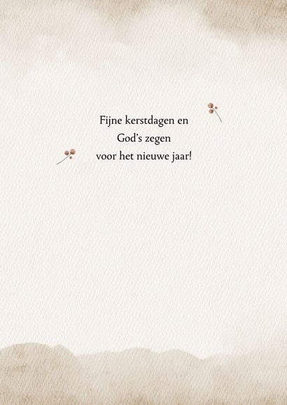Kerstkaart beige takje 3