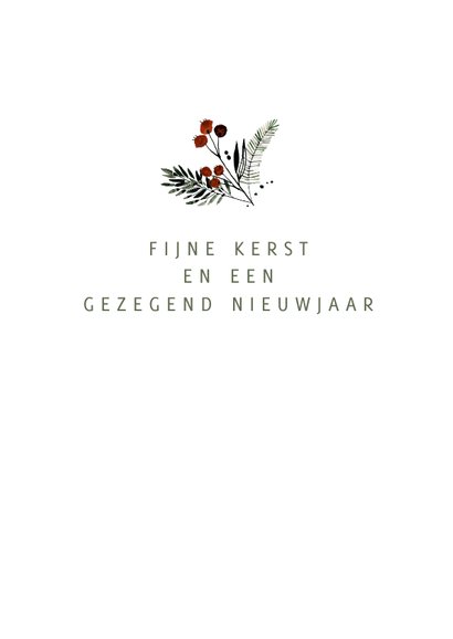 Kerstkaart bessen takjes 3