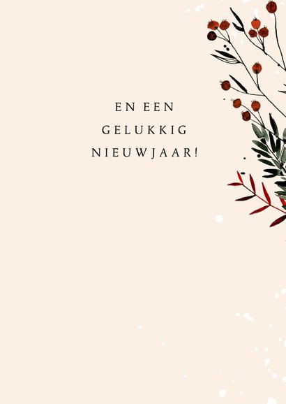 Kerstkaart bessentakjes met foto 3