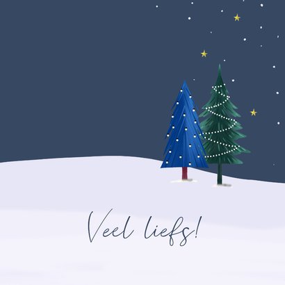 Kerstkaart besteleend met kerstboom 3