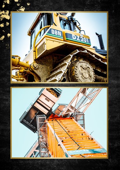 Kerstkaart beton 'merry christmas' fotocollage 2