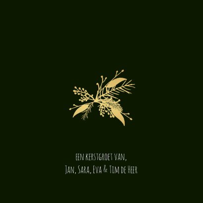 Kerstkaart blaadjes - HM 3