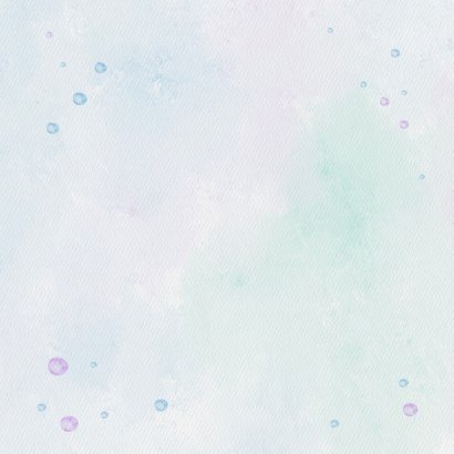 Kerstkaart blauw-groen-paars aquarel kerstbomen Achterkant