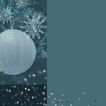 Kerstkaart blauwe takken 2