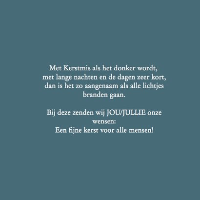 Kerstkaart blauwe takken 3