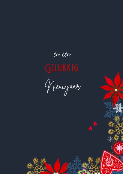 Kerstkaart Bloemen & Sneeuw 3