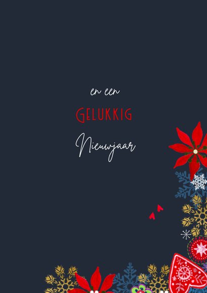 Kerstkaart Bloemen & Sneeuw 3