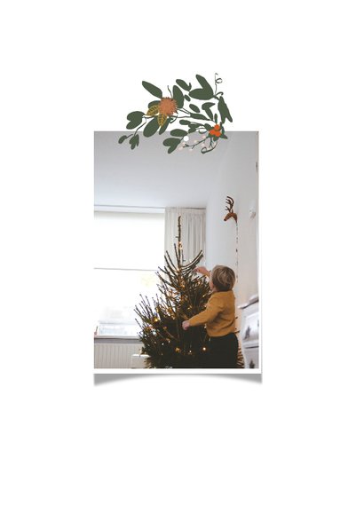 Kerstkaart bloemen - HM 2