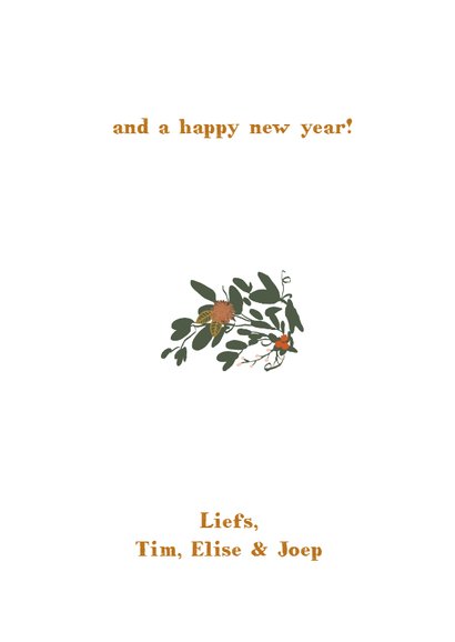 Kerstkaart bloemen - HM 3