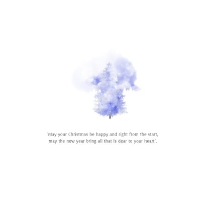 Kerstkaart blue forest winter 2