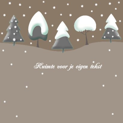 Kerstkaart - Bomen met kerst 3
