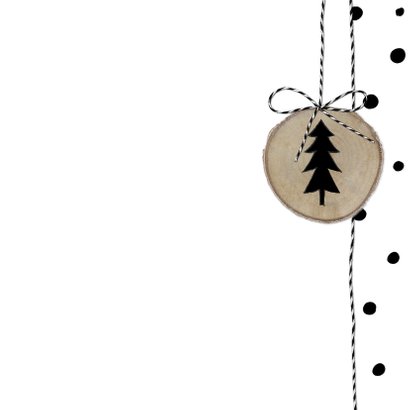 Kerstkaart Boomschijven Stippen 3