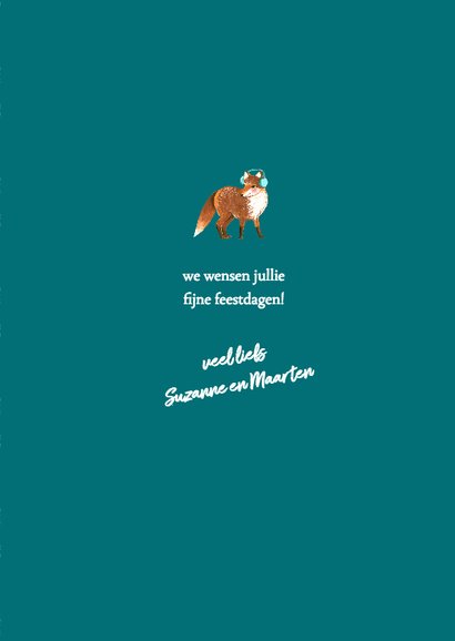 Kerstkaart Bos Dieren 3