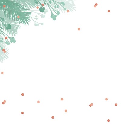 Kerstkaart botanical confetti foto's 2