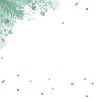 Kerstkaart botanical confetti foto's 2