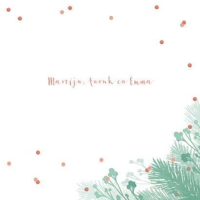 Kerstkaart botanical confetti foto's 3