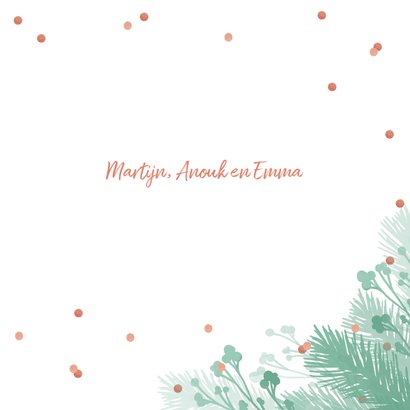 Kerstkaart botanical confetti foto's 3